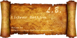 Lichner Bettina névjegykártya